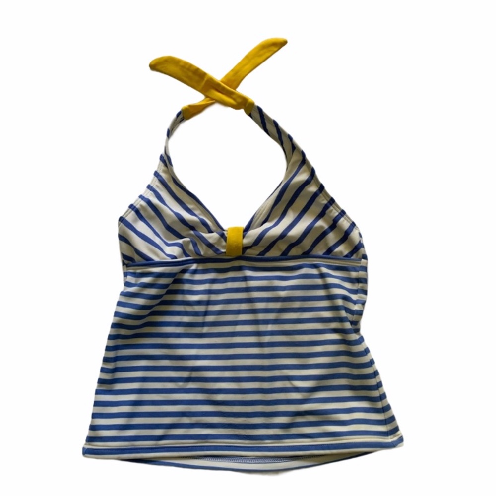 Lands’ End striped tankini - girls 7